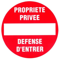 Panneau Propriété Privée Ø 18cm – Interdiction d'accès | PICKUP