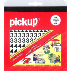 Chiffres Helvetica Adhésifs Noirs 10mm – Signalisation Facile | PICKUP