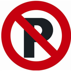 Plaque Interdiction Stationner 18cm – Signalisation Claire | PICKUP