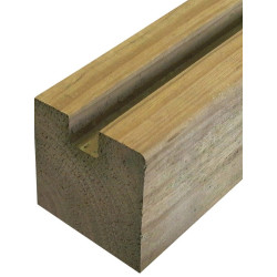 Poteau U Carré Rainuré 240cm – Clôture Robuste | SOLID