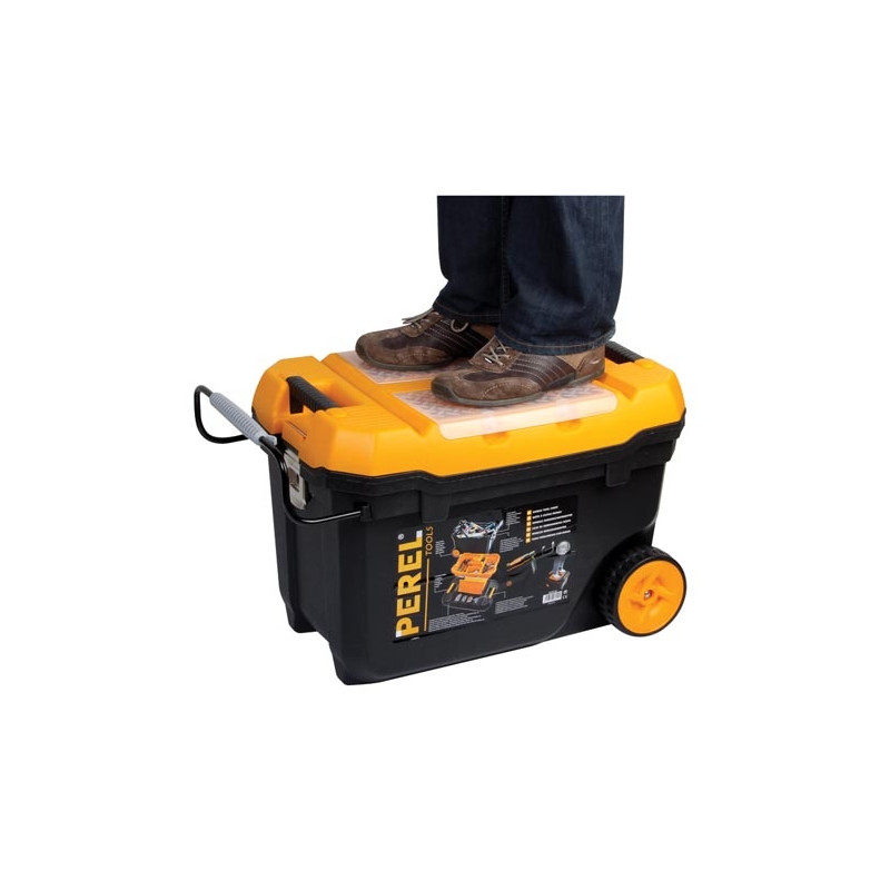 Coffre à outils sur roulettes PEREL – Rangement pratique | PEREL