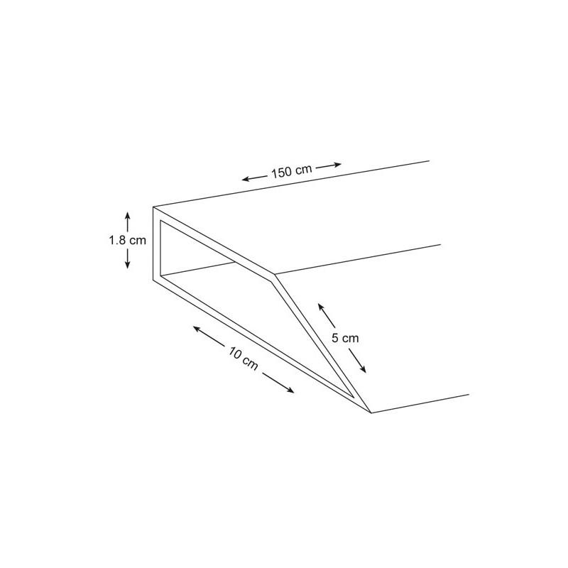 Profilé Aluminium Biseauté 150cm – Finition Pro | TOOLLAND Profilé Aluminium Biseauté 150cm – Finition Pro | TOOLLAND
