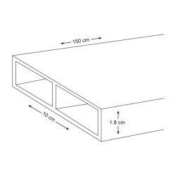 Profilé en aluminium 150 x 10 x 1,8 cm – Usage polyvalent | TOOLLAND