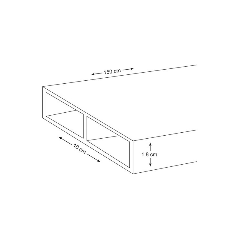Profilé en aluminium 150 x 10 x 1,8 cm – Usage polyvalent | TOOLLAND