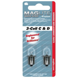 Ampoule Krypton 3 Cell C&D pour torche 2 pièces MAGLITE