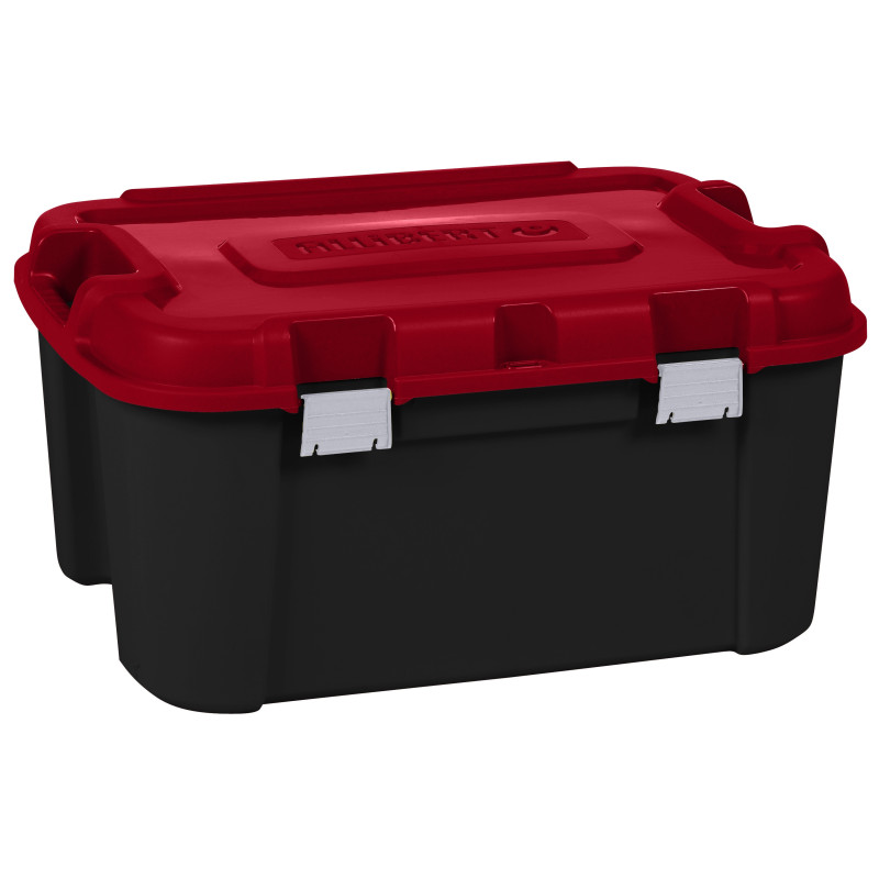 Box de rangement Totem noir et rouge 140 L