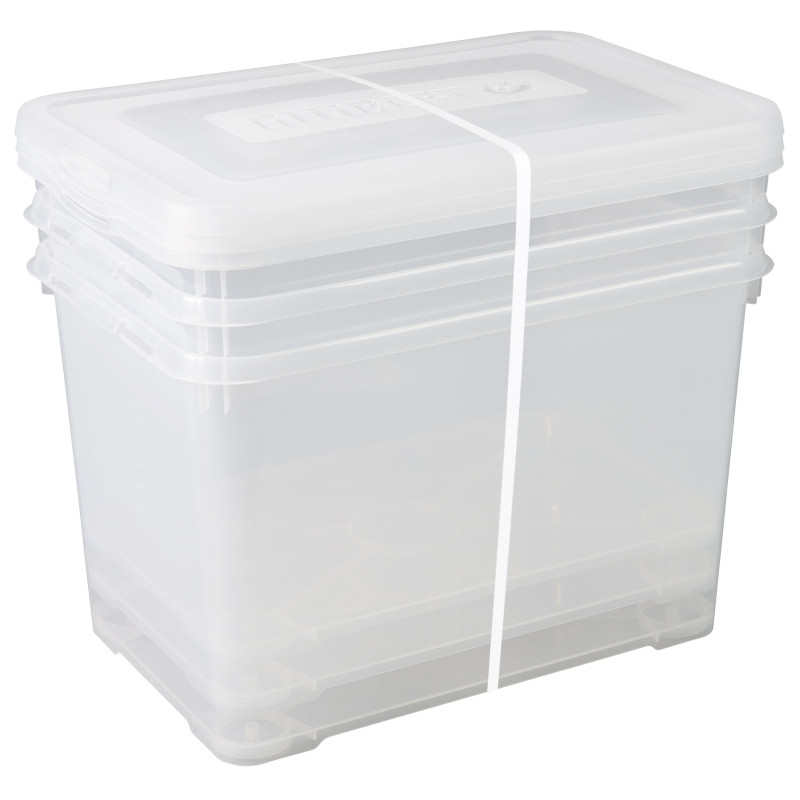 Box de rangement Handy avec couvercle transparent 65 L 3 pièces CURVER