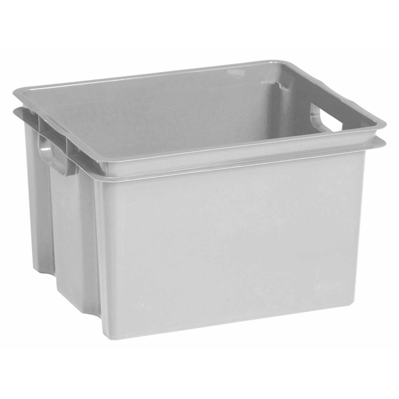 Box de rangement empilable Crownest gris 30 L CURVER