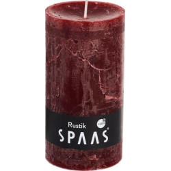 Bougie Cylindre Rouge Rustique – Ambiance Chaleureuse | SPAAS