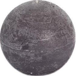 Bougie rustique Boule taupe Ø 8 cm – Ambiance chaleureuse | SPAAS