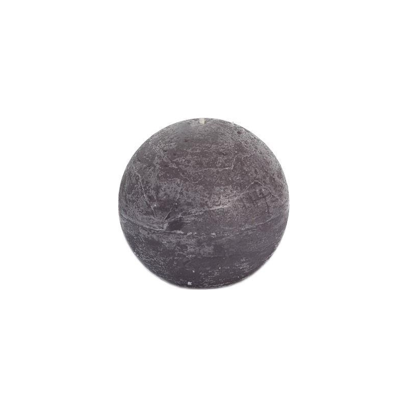 Bougie rustique Boule taupe Ø 8 cm