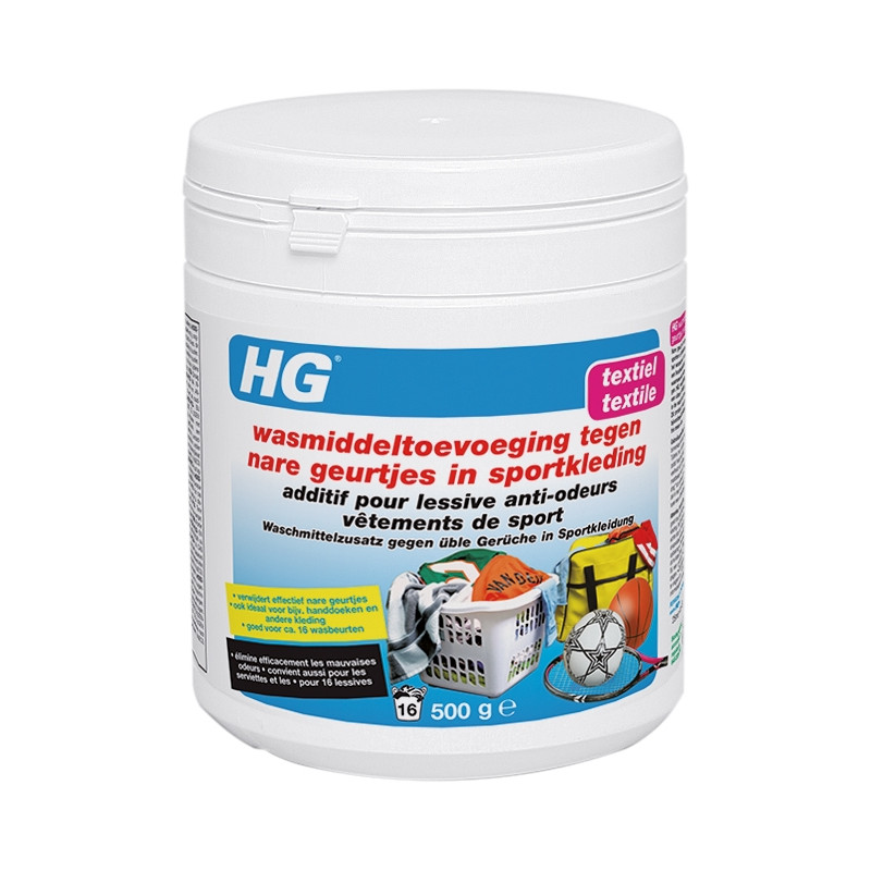 Additif pour lessive anti-odeurs vêtements de sport 0,5 kg HG