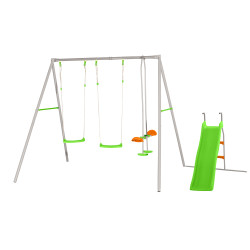 Portique avec balançoires Trigano Issa en métal pour 5 enfants | TRIGANO