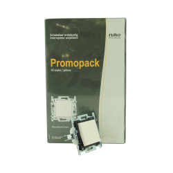Interrupteur Unipolaire NIKO Crème – Lot de 10 | NIKO