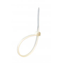 Collier serre-câbles 2,5 x 100 mm blanc 100 pièces PROFIL