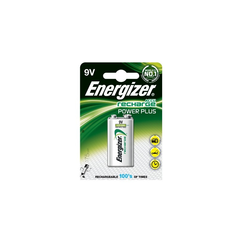 Pile rechargeable Power Plus 175 mAh 9 V ENERGIZER