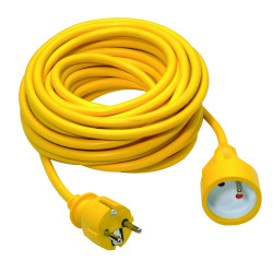 Rallonge 3G1,5 PVC Jaune 10m | PROFILE