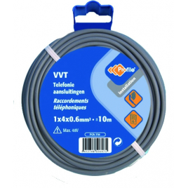 Câble VVT 4 x 0,6 mm² 10 m gris PROFILE