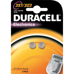 Pile bouton 357/303 Duracell 2 pièces – Longue durée | DURACELL