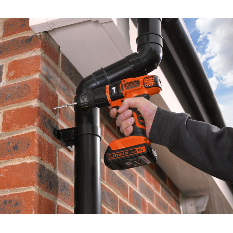 Perceuse à percussion 18V BLACK+DECKER – Puissante et sans fil | BLACK+DECKER Perceuse à percussion 18V BLACK+DECKER – Puissante et sans fil | BLACK+DECKER