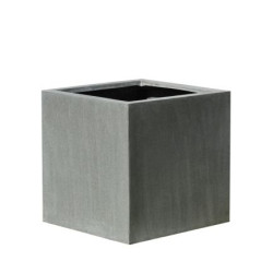 Pot Cubique Fiberstone 20x20x20cm – Élégance Extérieure | POTTERIE