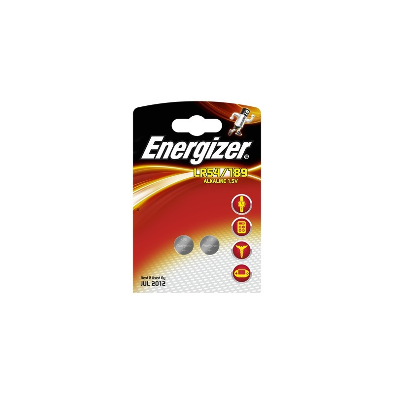 Pile alcaline LR54-189-LR1130 V10GA 1,5 V 2 pièces ENERGIZER