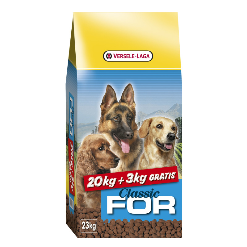 Sac de croquettes pour chien 20 + 3 kg