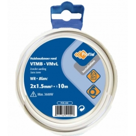 Câble VTMB 2 x 1.5 mm² blanc 10 m