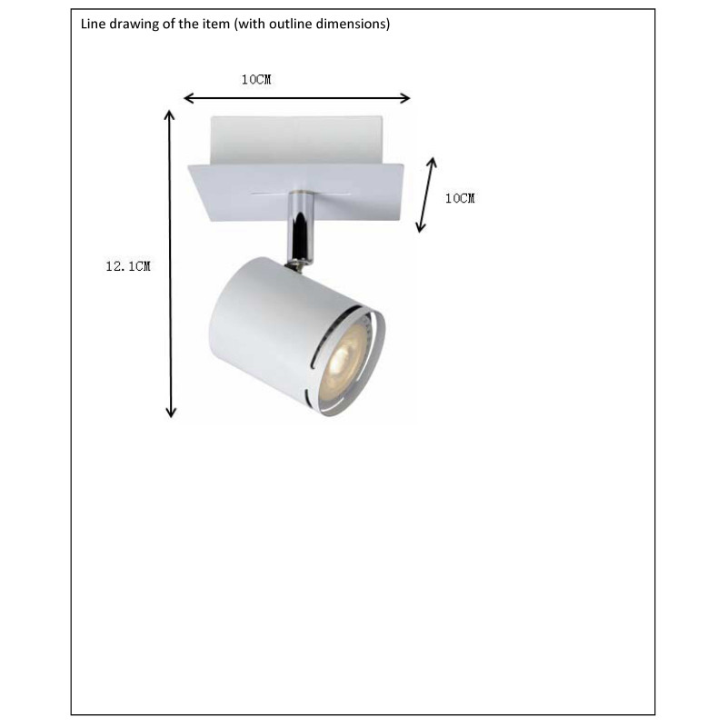 Spot LED Rilou gradable GU10 4,5W – lumière chaude | LUCIDE
