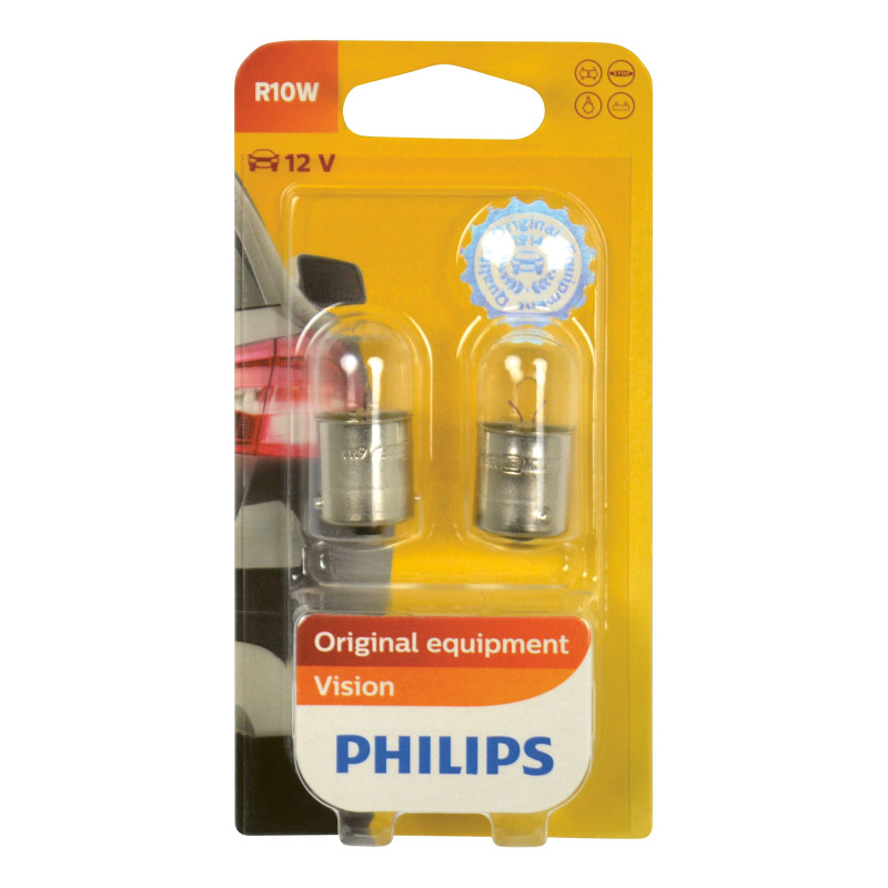 Ampoule R10W Vision 10 W 2 pièces PHILIPS Ampoule R10W Vision 10 W 2 pièces PHILIPS