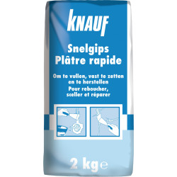 Plâtre prise rapide 2kg KNAUF – Séchage express | KNAUF