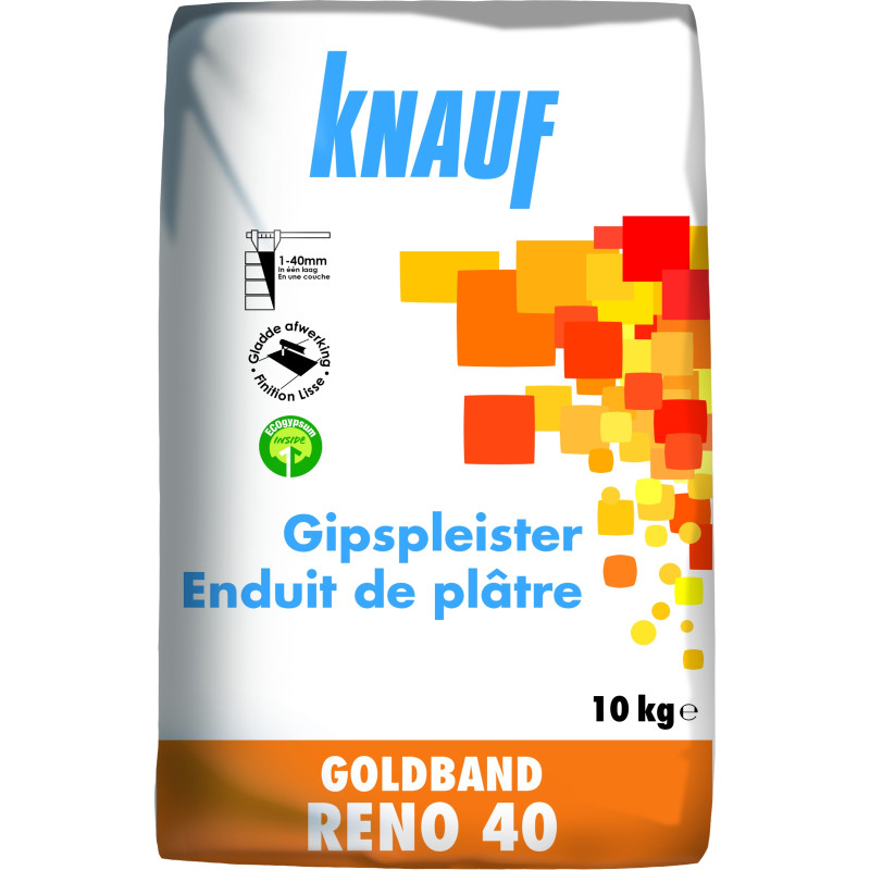 Enduit de plâtre Goldband RENO 40 10 kg KNAUF