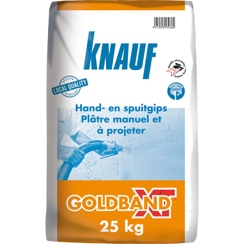 Enduit de plâtre Goldband XT 25 kg KNAUF