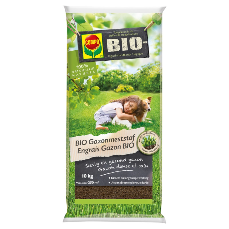 Engrais pour gazon Bio 10 kg COMPO