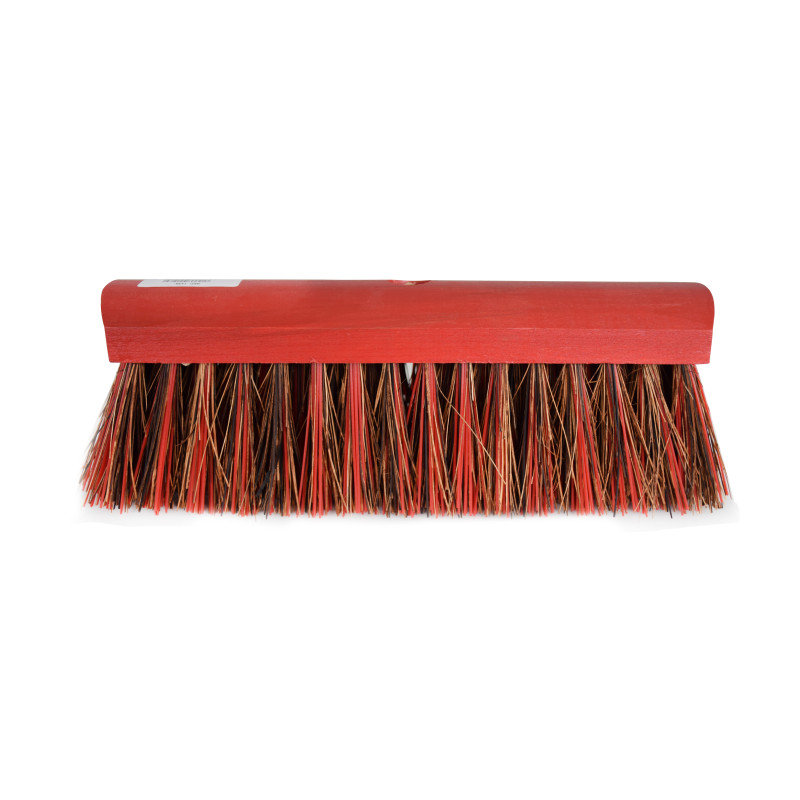 Tête de balai de rue bahia/pvc rouge court 30 cm