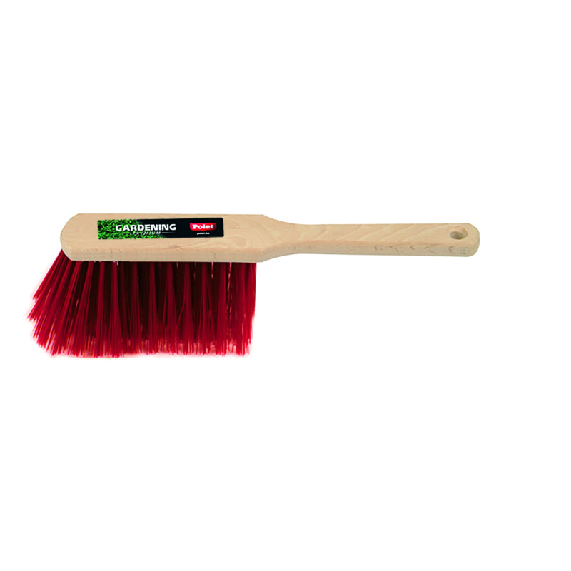 Brosse à main avec poils en élaston rouge 32 cm POLET