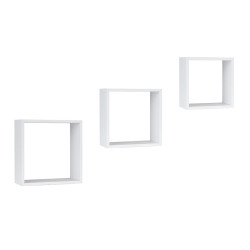 Étagères murales blanches 3 pièces – style et rangement | PRACTO HOME