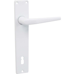 Poignée de porte alu blanche 72mm – Lot de 2 pièces | LINEA BERTOMANI