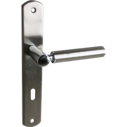 Poignée de porte nickelée chromée 72mm – Lot de 2 pièces | LINEA BERTOMANI