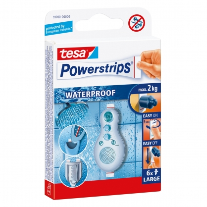 Languette amovible large waterproof Powerstrips TESA