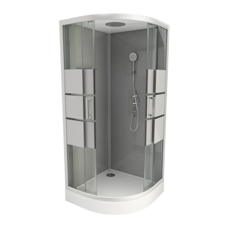 Cabine de douche River II ronde 90 x 90 x 215 cm AURLANE