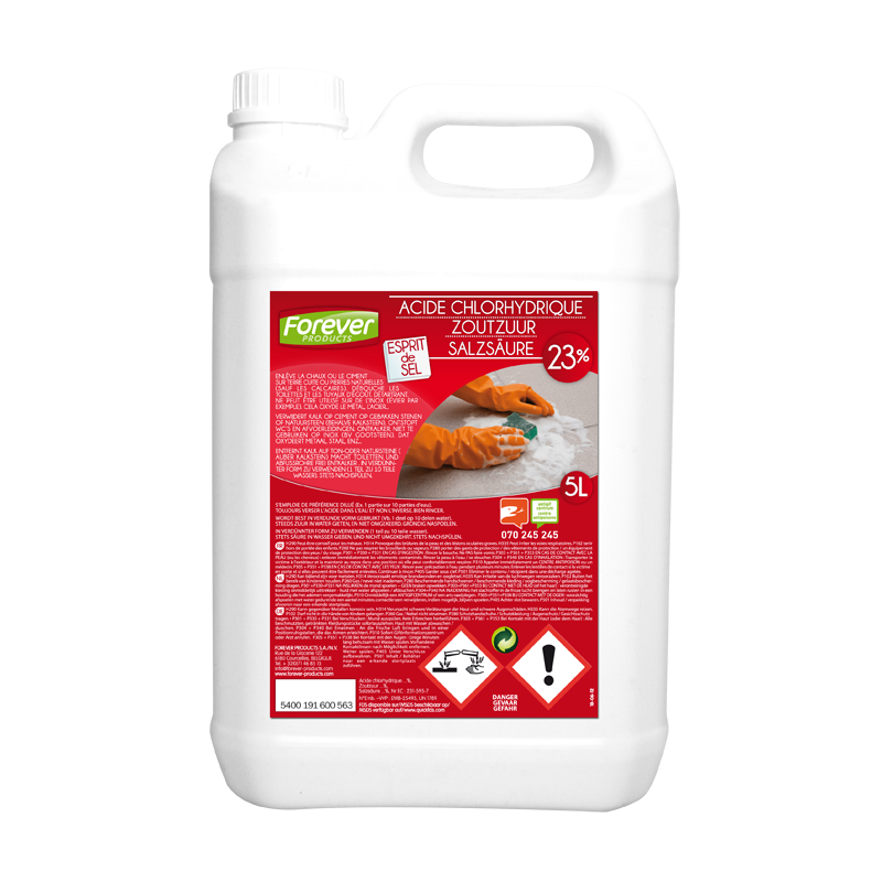 ACIDE CHLORHYDRIQUE 5L MIEUXA 23% : : Bricolage