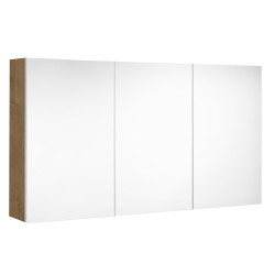 Armoire de toilette Marny avec 3 portes chêne arlington 120 cm ALLIBERT