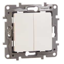 Interrupteur Niloé double 2 directions blanc | LEGRAND