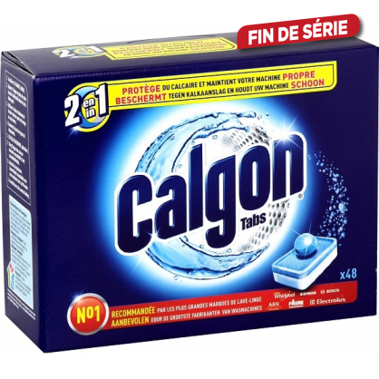 Anticalcaire lave-linge Calgon 2en1 48 tablettes