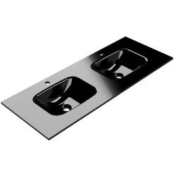 Plan de toilette Cristal noir 120 cm ALLIBERT