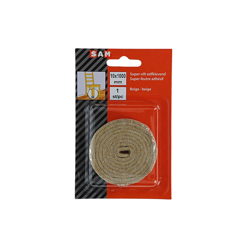 Rouleau Super-Feutre Adhésif 10mm – Protection Durable | SAM Rouleau Super-Feutre Adhésif 10mm – Protection Durable | SAM
