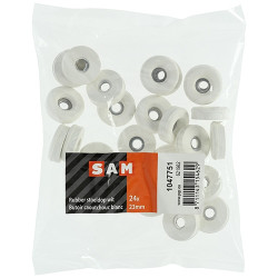 Embout caoutchouc à visser blanc 24 pièces – Protège vos sols | SAM Embout caoutchouc à visser blanc 24 pièces – Protège vos sols | SAM