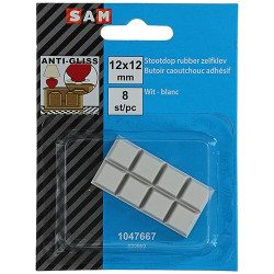 Butée carrée adhésive blanche 8 pièces – Protection sol | SAM Butée carrée adhésive blanche 8 pièces – Protection sol | SAM