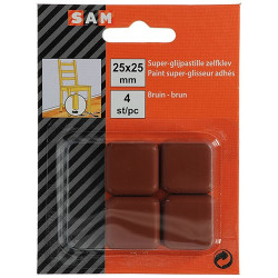 Patin glisseur PVC adhésif 25x25mm – Protège vos sols | SAM Patin glisseur PVC adhésif 25x25mm – Protège vos sols | SAM